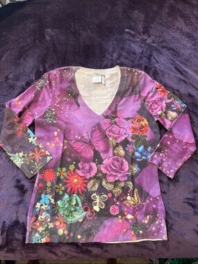 Alberto Makali Cream and Black Knit Top